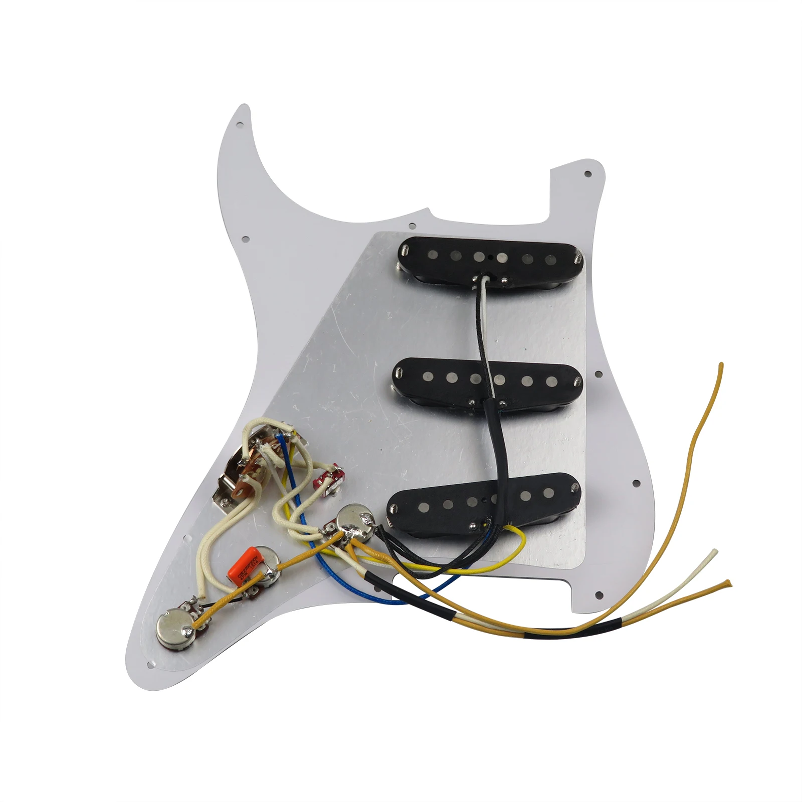 7-полосные пикапы для гитары pickguard SSS 60s стильные одинарные катушки Alnico 5 белая