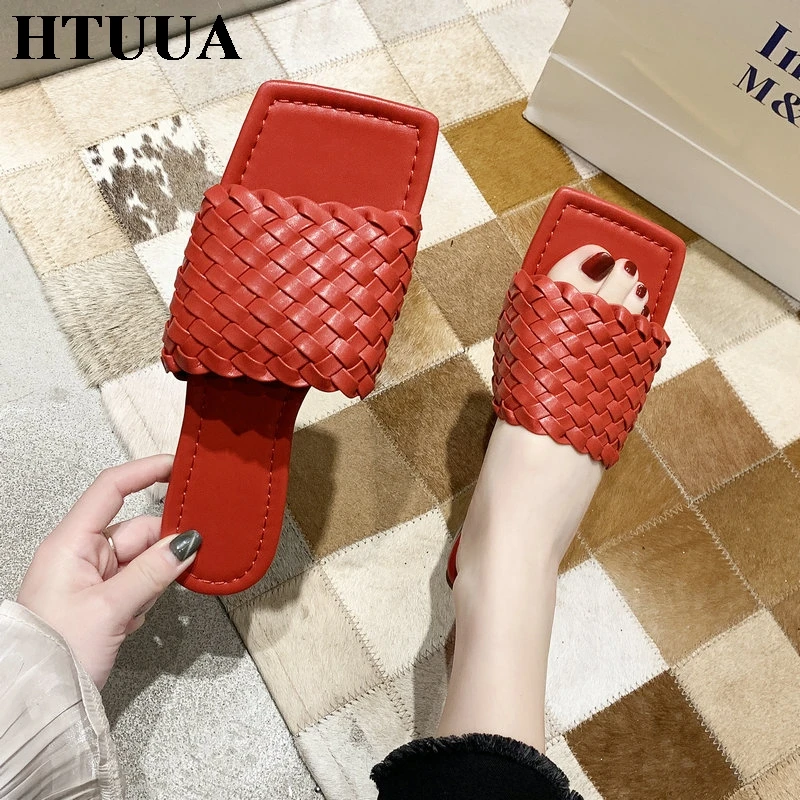HTUUA/Новинка 2020 года Летние женские шлепанцы Модные прозрачные без задника на