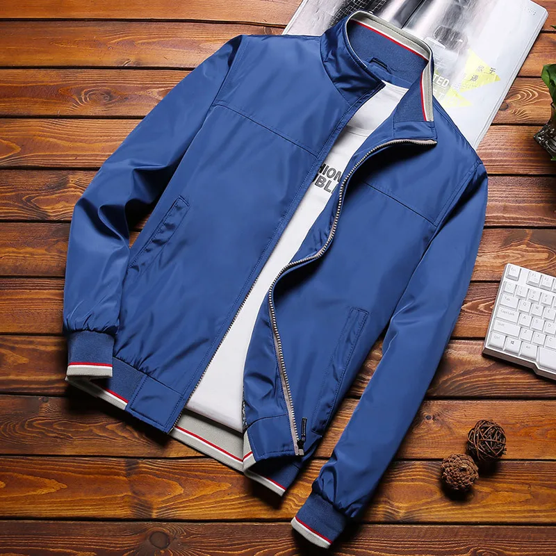 Мужская кожаная куртка повседневная Осенняя верхняя одежда на молнии с