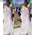 Свадебные платья с одним открытым плечом, высококачественные атласные кружевные свадебные платья с аппликацией и кристаллами, с молнией на спине, vestido de noiva