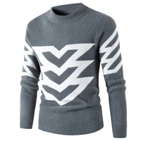 sweaters men new fashion seagull printed casual o neck slim cotton knitted mens sweaters pullovers men brand clothing s 3xl