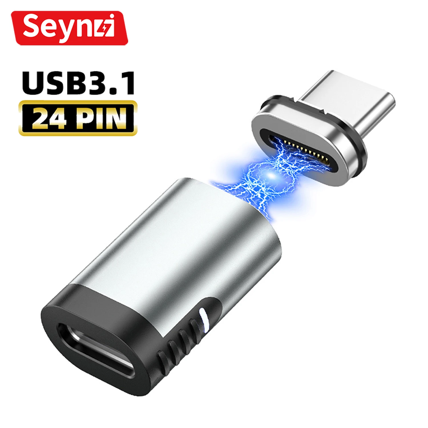 Магнитный зарядный адаптер USB C на Type 100 Вт для MacBook Pro Air 24 контакта магнитный