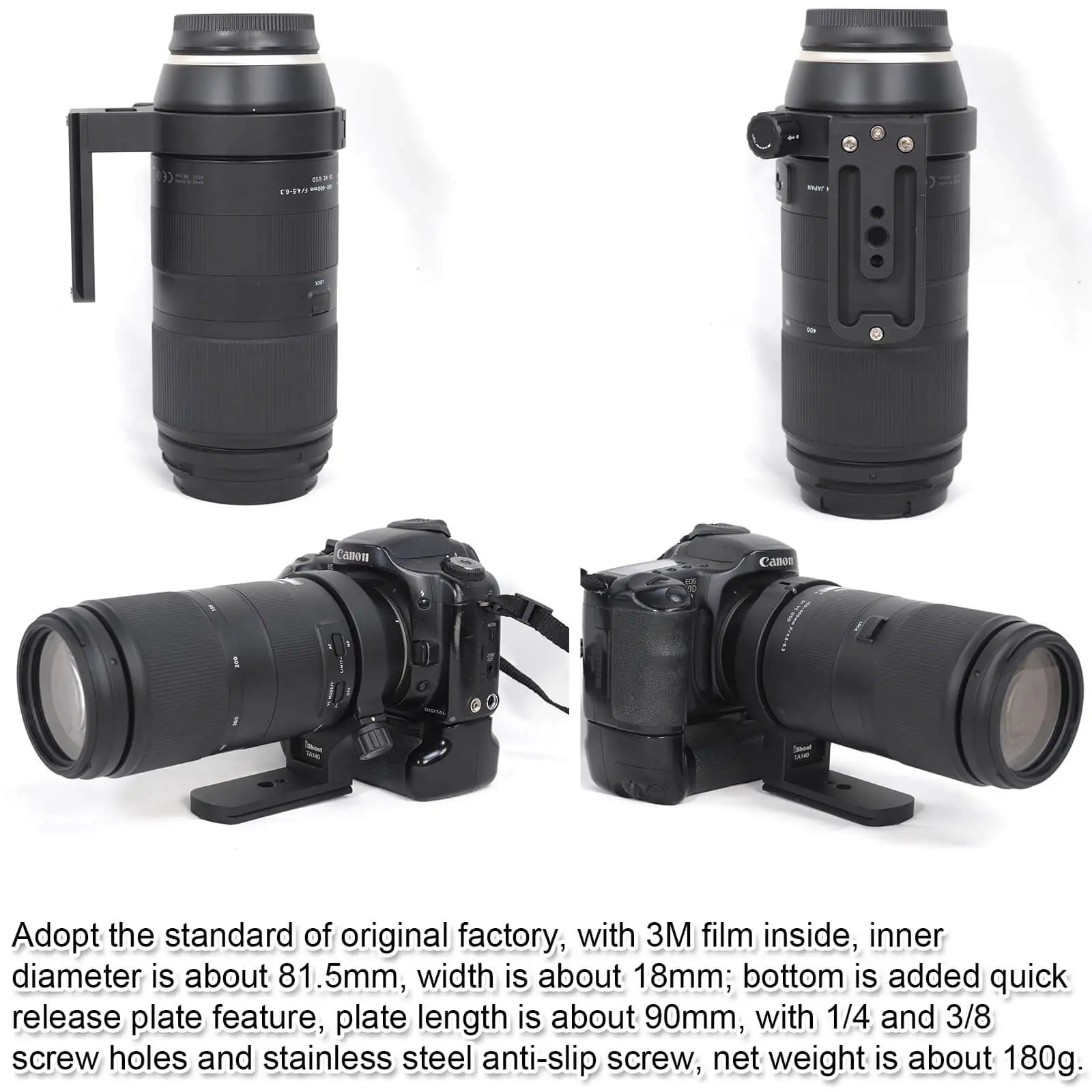 Крепежное кольцо для крепления штатива на объектив для Tamron 100-400 мм f/4,5-6,3 Di VC USD(A035) Нижняя быстросъемная пластина ARCA Fit