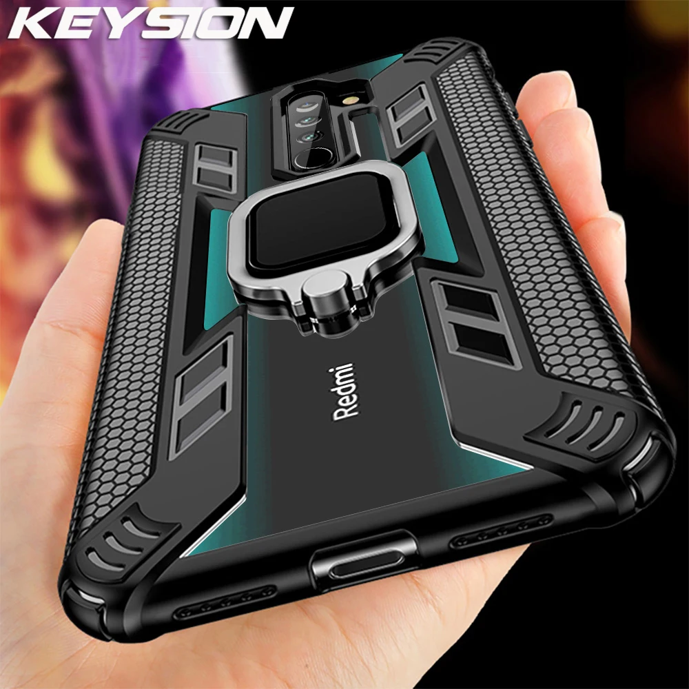 KEYSION Magnetic Shockproof Case for Redmi Note 8 Pro 7 K20 Back Phone Cover for Xiaomi Mi Note 10 CC9 Pro Mi 9 Lite Mi 9T A3