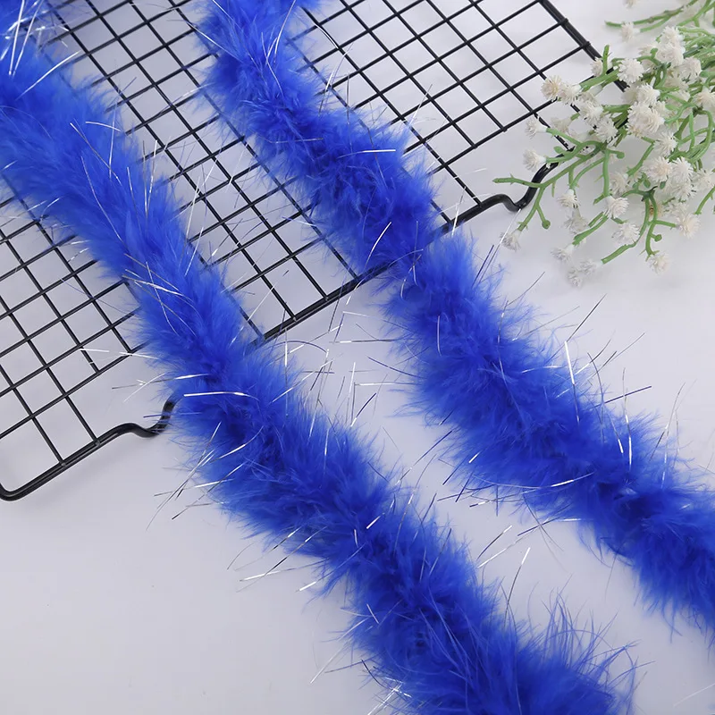2 ярда куриных перьев боа шарфы пушистые разноцветные турецкие Plume полоски для