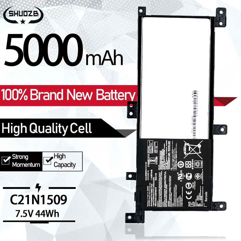 Новый ноутбук батарея C21N1509 для ASUS X556UA X556UB X556UF X556UJ X556UQ X556UR X556UV A556U FL5900U F556UA K556U K556UA