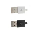 612 шт.партия 2.0 тип A USB штекер 4-контактный квадратный USB разъем черный и белый пластиковый корпус jack хвостовой Разъем Терминал DIY