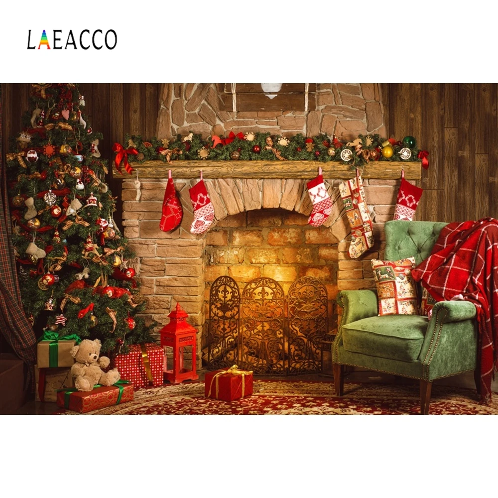 Laeacco рождественские фотофоны для фотосъемки с изображением искусственного окна