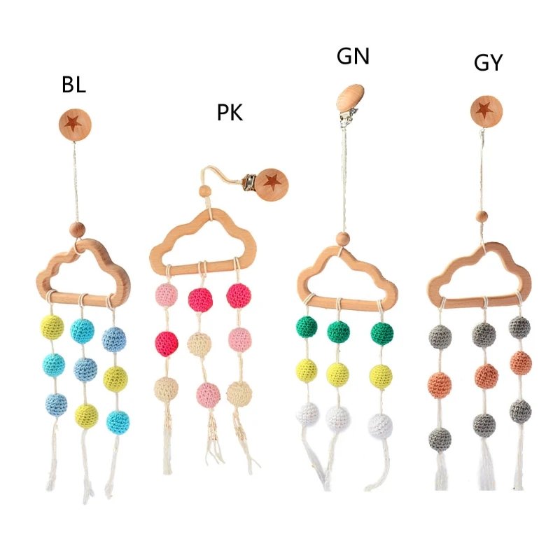 

Детские коляски кулон из бука облако кисточкой погремушка пустышка детская пустышка на цепочке Bed Bell держатель для соски с шариками, кроват...