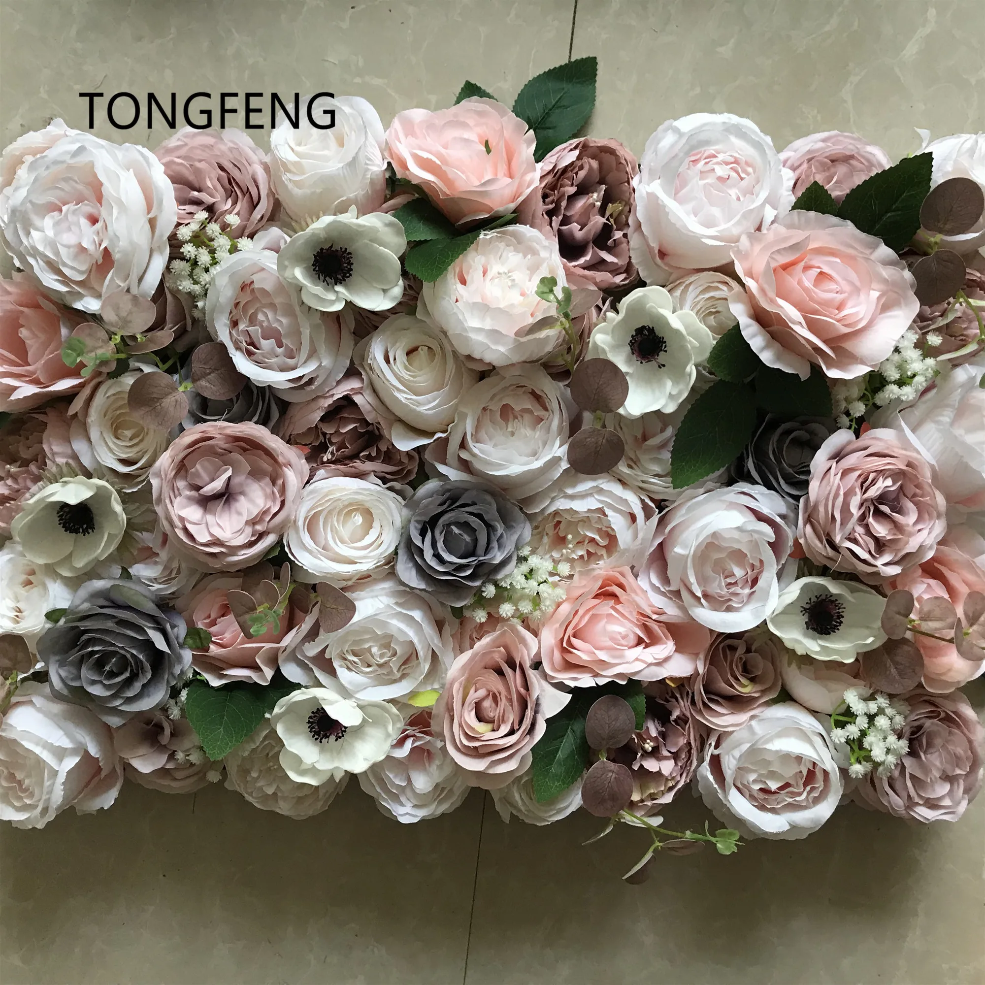 TONGFENG смешанные цвета, 10 шт./лот, искусственный шелк, роза, пион, 3D цветок, настенная панель, свадебный фон, украшение, цветок, дорожка, свадьба