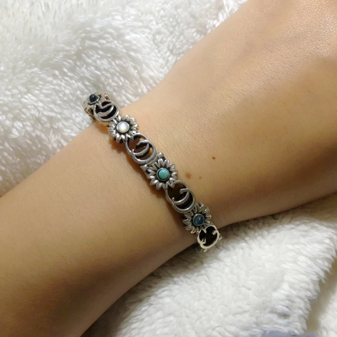 

925 Sterling Silver Men's and women's bracelet classic retro trend fashion unique design boutique gift