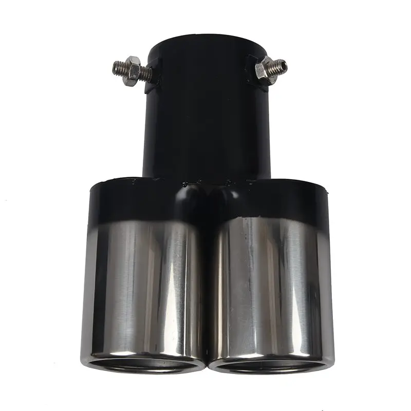 Универсальная выхлопная труба из стали для автомобиля: прямая двойная