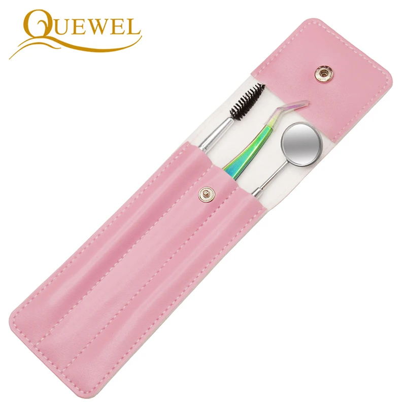 Quewel индивидуальное Наращивание ресниц Пинцет Набор 3 шт нержавеющая сталь
