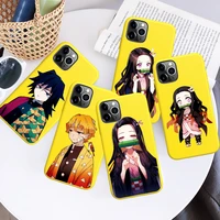 demon slayer anime kimetsu no yaiba cute japan phone case for iphone 6 6s 7 8 x xs xr 11 12 pro max se 2020 coque funda cover
