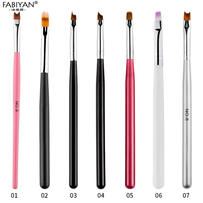 

Полумесяц с французским градиентом Smile, плоский дизайн ногтей, ручка с кисточкой, УФ-гель для наращивания, Маникюрный Инструмент для рисован...