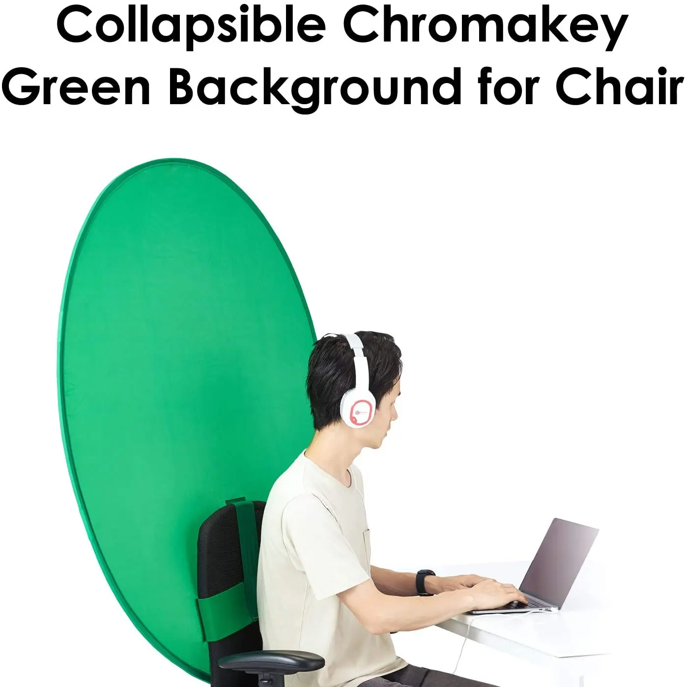 TENWISH Collapsible Chroma Key Green Screen for Chairs Tiktok Video Live Show Internet Conference Youtube Virtual Background | Электроника