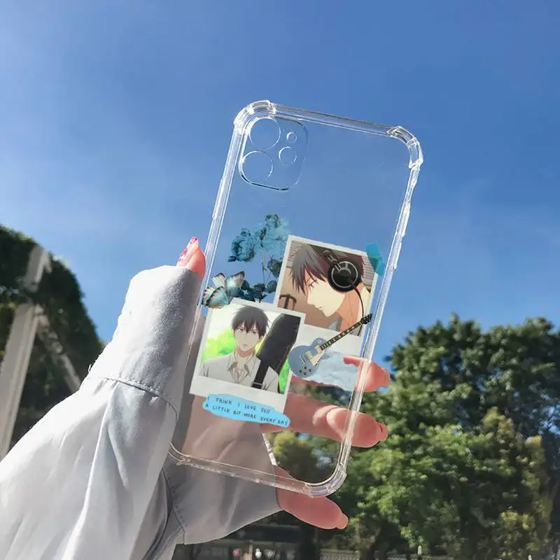 

Given Yaoi Anime Phone Case Transparent for Clear iPhone 11 12 8 7 6 6S XS MAX Plus X 5S SE 2020 XR mini pro
