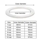 Силиконовое уплотнительное кольцо для кофейных горшков, 2 шт., прокладка для стиральной машины, аксессуары для кофеварки, эспрессо