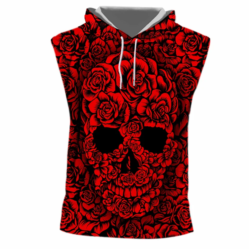 

Мужская толстовка с капюшоном, красная, розовая, без рукавов