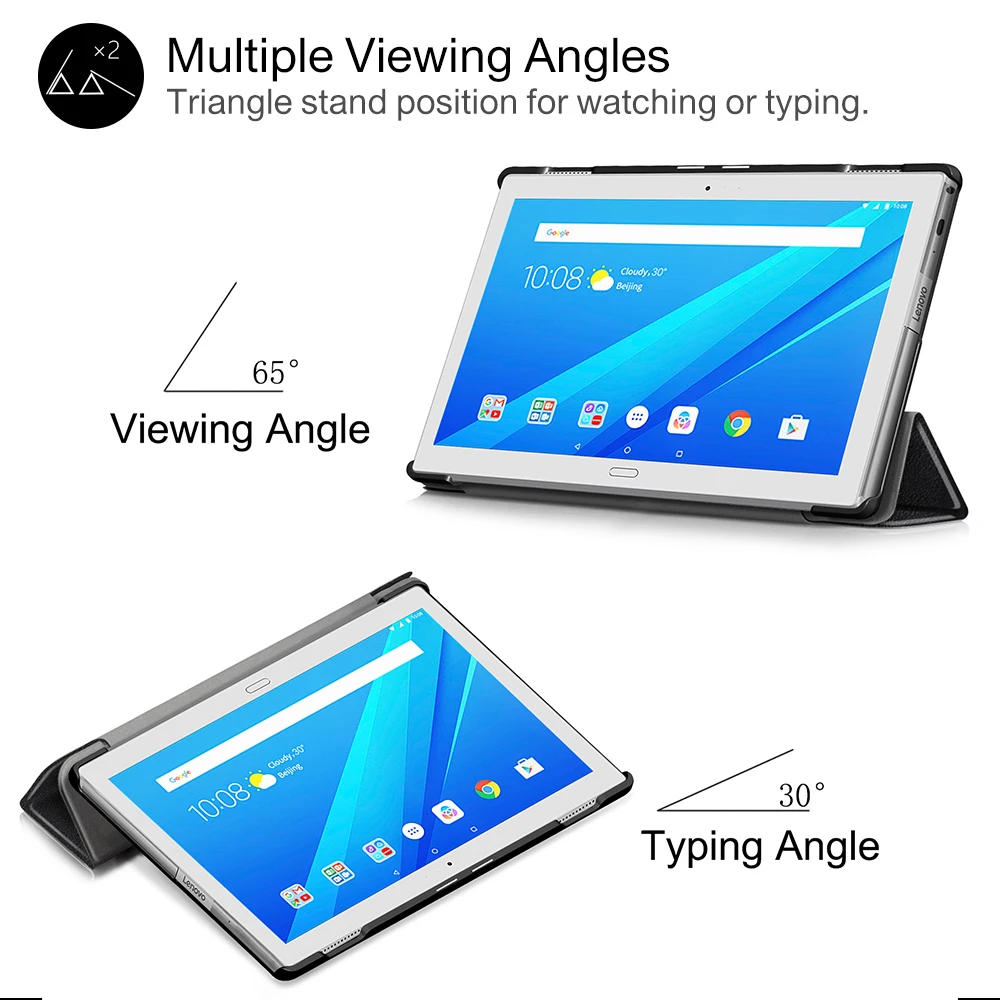 Тонкий чехол на магните для lenovo TAB 4 10 Plus TB-X704N TB-X704F Tablet(), защитный чехол, кожаный чехол+ Бесплатный подарок