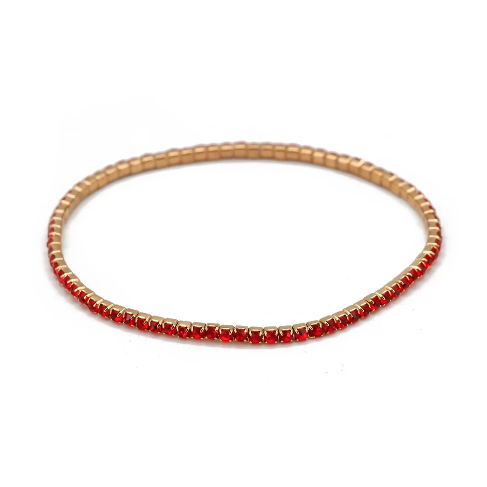 

MEIBEADS 1PC Multicolor Rhinestone Elastic Bracelet Shiny Simple Versatile Bracelet for Women Girl Kids Jewelry Gifts BD458
