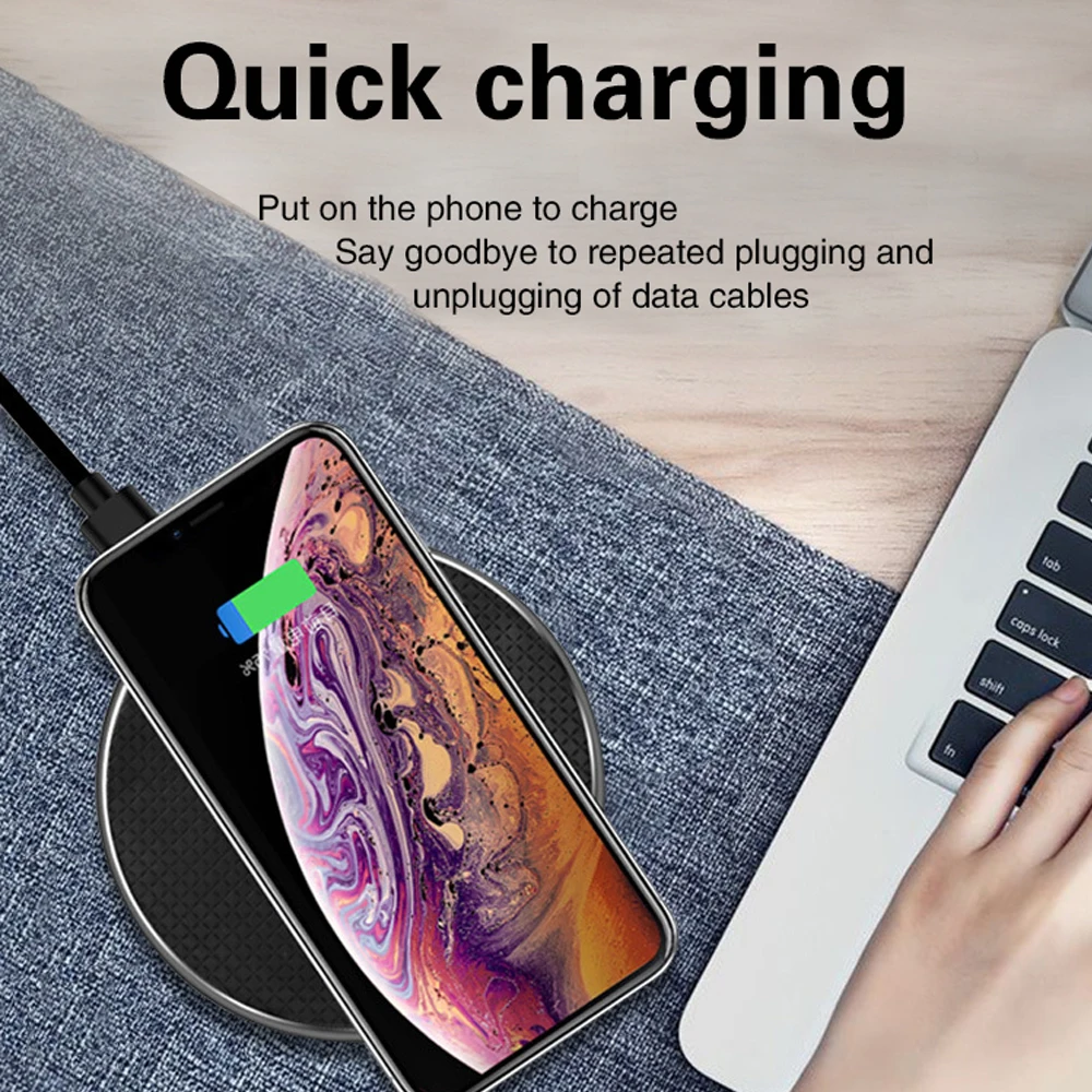 Фото Беспроводное зарядное устройство PurpleCat 10 Вт быстрая зарядка для XiaoMi Samsung HUAWEI iPhone12 Беспроводное зарядное устройство PurpleCat 10 Вт быстрая зарядка для XiaoMi Samsung HUAWEI iPhone12