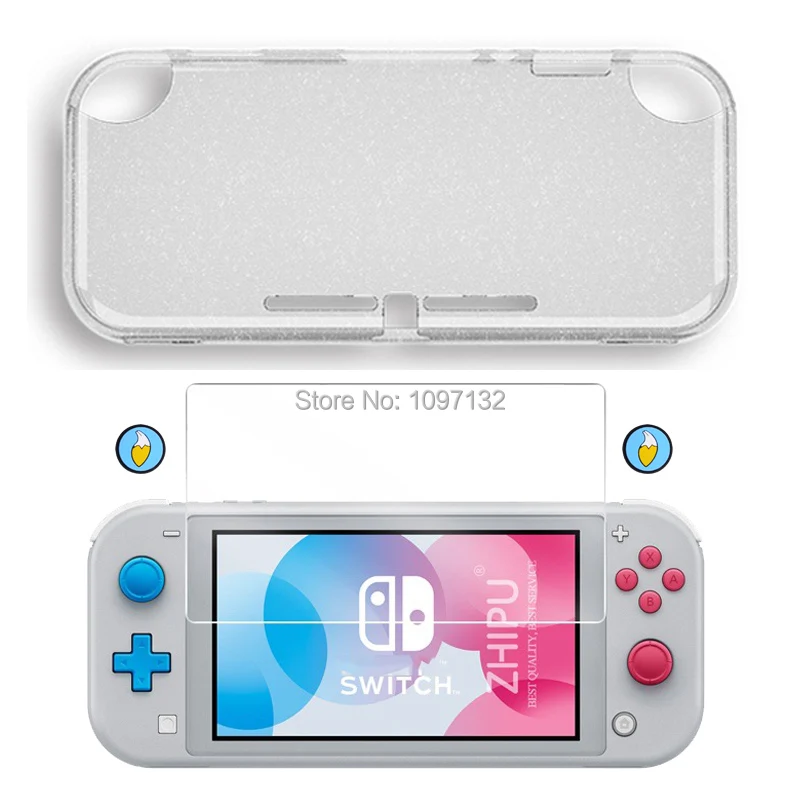 Закаленное Защитная стеклянная пленка для экрана kingd Switch Lite мягкий ТПУ чехол кожи