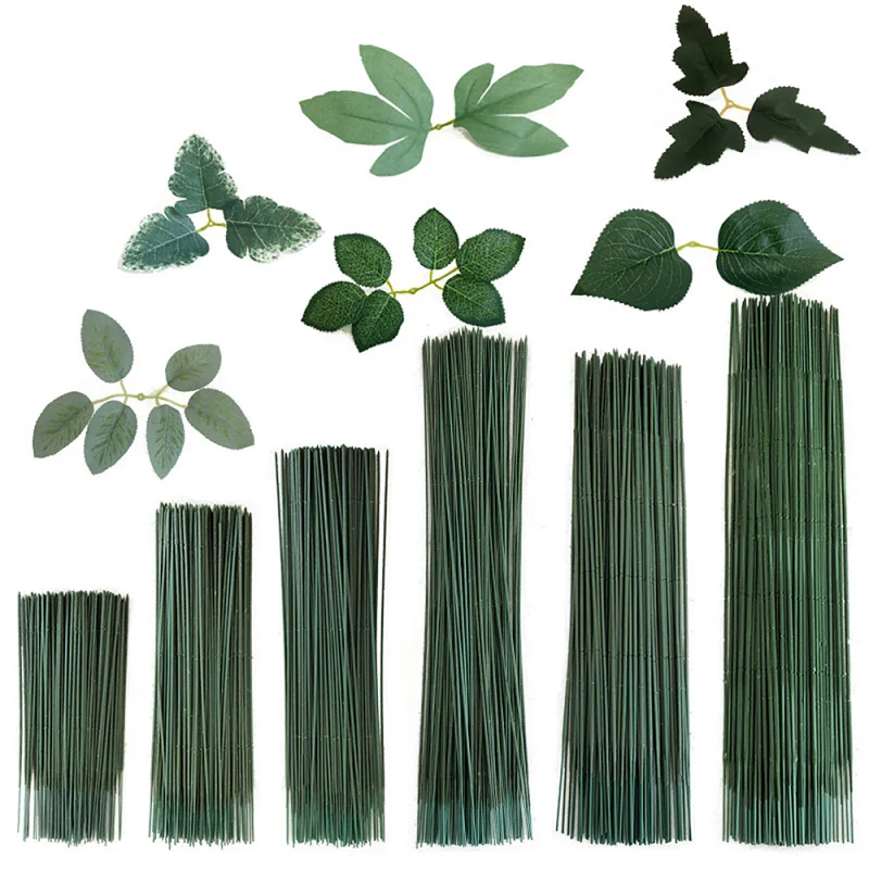 

50PCS/pack Artificial Fake Flower Row Lead Rod 6 Sizes Soap Flowers Wedding Decoration Flower Arrangement Accessories
