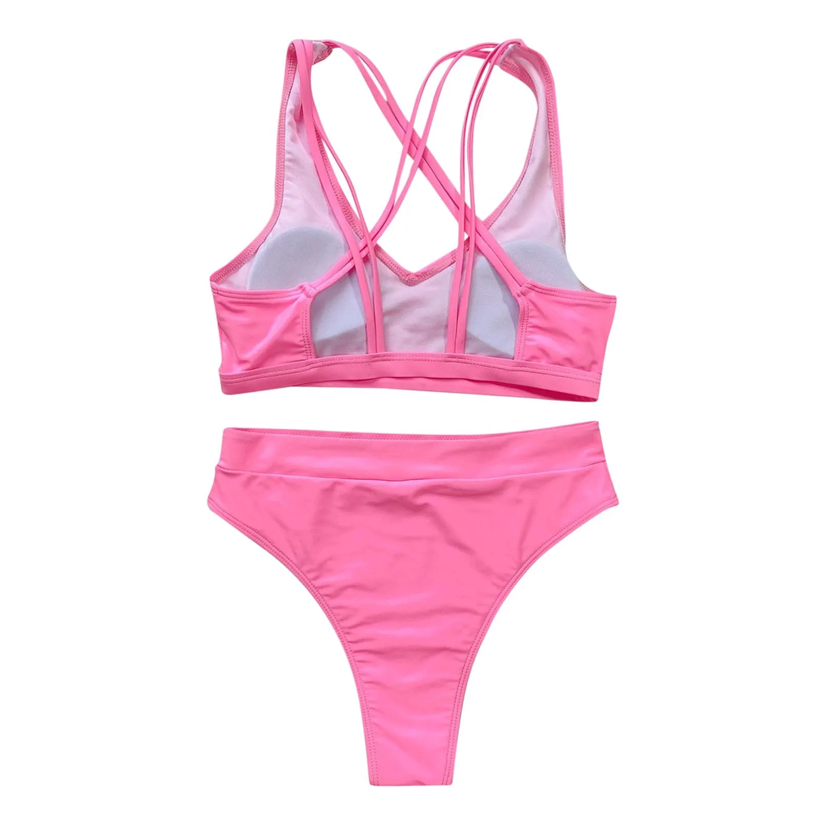 Новинка 2021 сексуальный купальник бикини с высокой талией женский бандо пуш ап