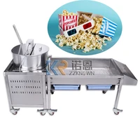 commercial popcorn production line chocolate flavored gas popcorn cooking maker machine