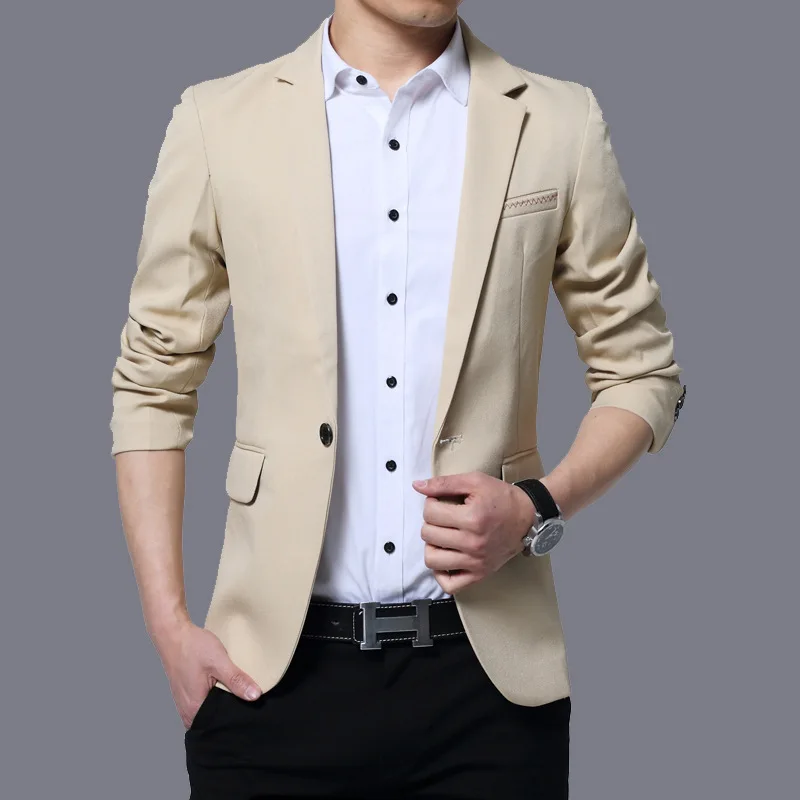 

2020 Men's New Autumn Solid Color Men's Casual blazer Youth Slim Casual blazer