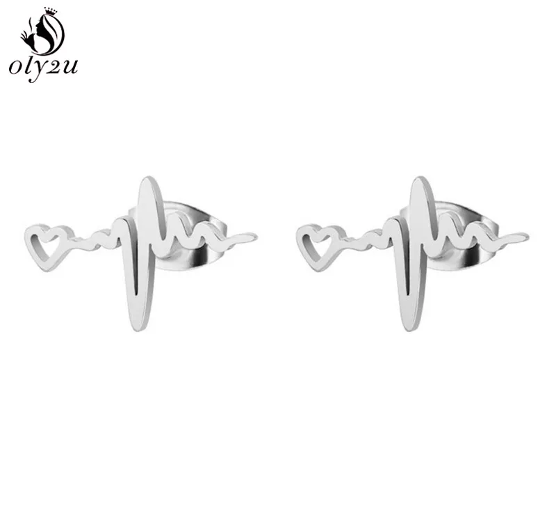 GED020S Poly2u змея из Нержавеющей Стали Цепочка медицинский браслет с сердцебиением для женщин ЭКГ браслеты и браслеты для девочек Рождественские ювелирные изделия pulseras - Окраска металла: GED020S