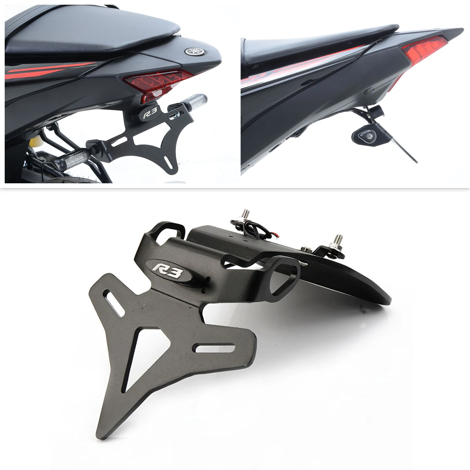Для Yamaha YZF R3 мотоцикл номерной знак держатель лицензии кронштейн хвост