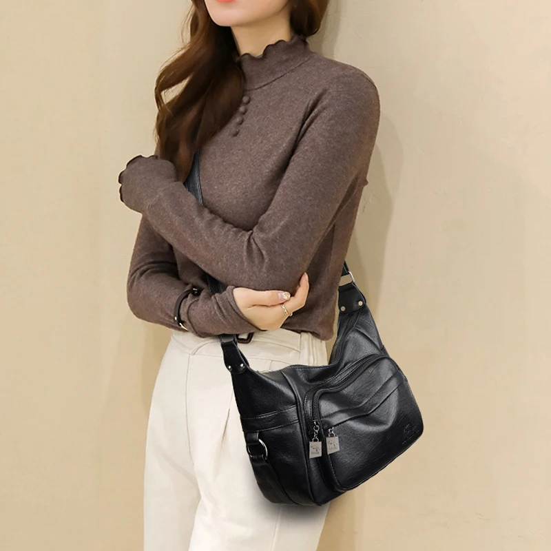 Женские кожаные сумки через плечо вечерние 2019|Сумки с ручками| |