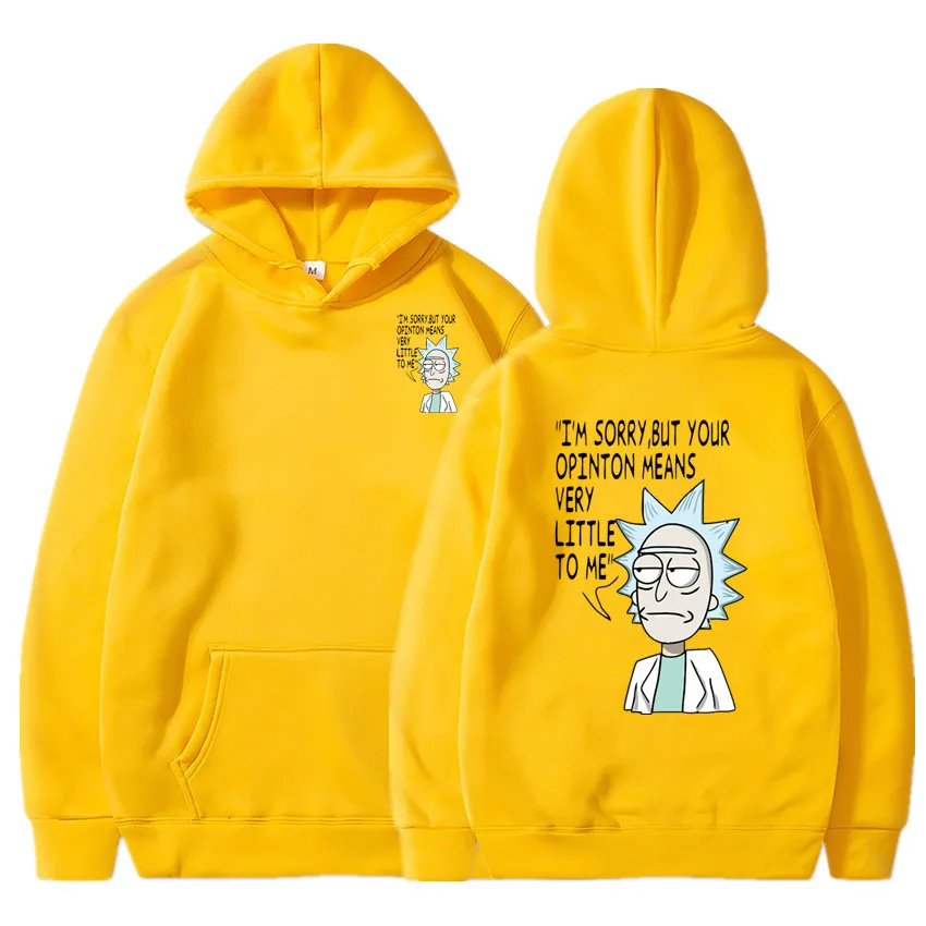 Мужская брендовая толстовка с капюшоном Rick Morty уличная Толстовка в стиле хип-хоп