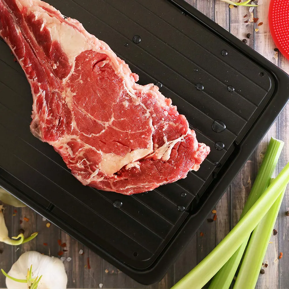 

Tray Thaw Frozen Food Meat Fruit Quick Defrosting Plate Board 2-In-1 Defrost Chopping Board