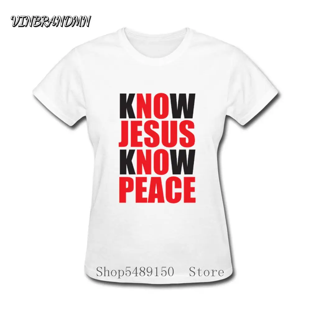 Женская футболка с надписью Christian Women Know Jesus Peace No новая брендовая Специальная