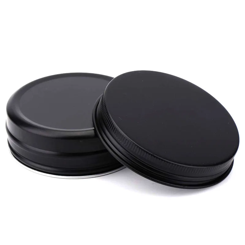30 шт Матовый Черный Алюминий круглые жестяные коробки 60g/2OZ пустые для