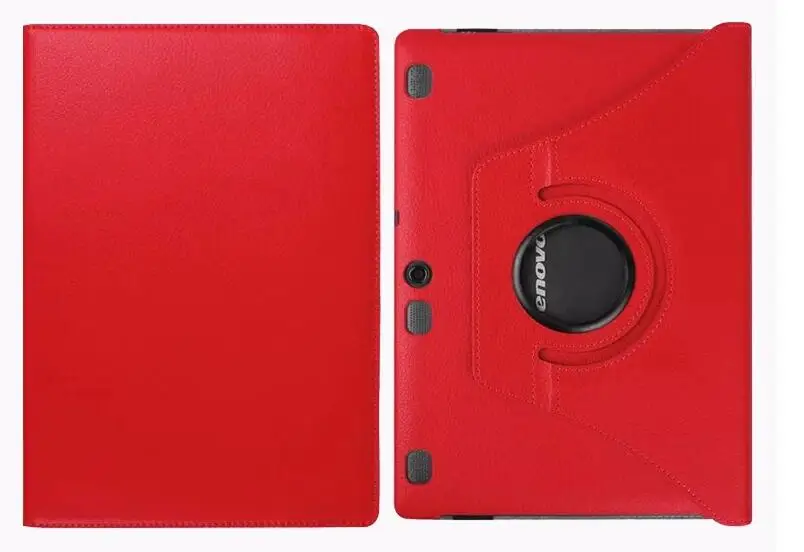 360 градусов вращающийся чехол для lenovo Tab 2 A10-70 A10-70L A10-70F 10,1 планшет из искусственной кожи чехол для Tab2 A10-30 X30 X30F+ подставка для ручек - Цвет: Красный