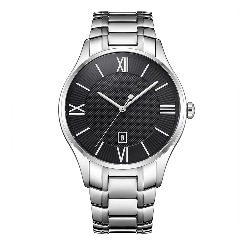 

AAA Men's Chronograph Strap Stainless Steel Strap Retro Black Dial Watch Men's Boss Luxury