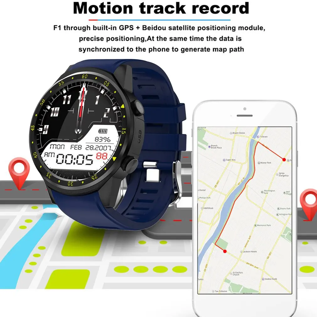 F1 Спортивные Смарт-часы с gps камерой Поддержка секундомер Smartwatch SIM карты наручные часы для Android IOS Телефон