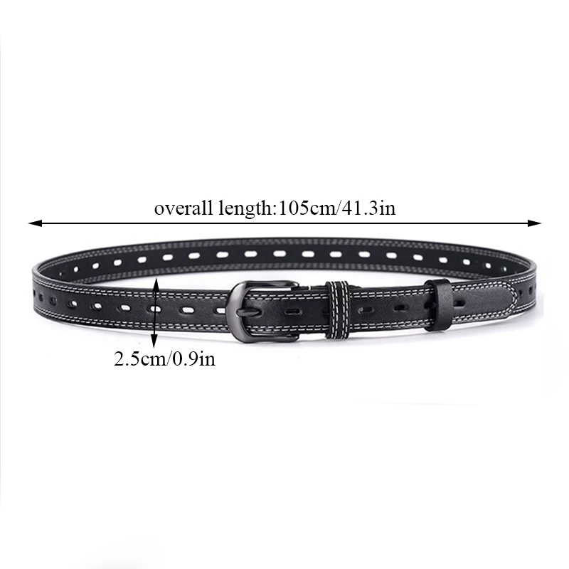

Ladies Exquisite Fashion Belt Pure Color Casual Retro Hollow Waistband Cool All-match Punk Style Belt For Women Girls