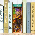 Книжный уголок DIY, деревянная книжная полка Ван Гога, наборы миниатюрной мебели, книжный шкаф, модель, Румбокс, строительные игрушки, подарки