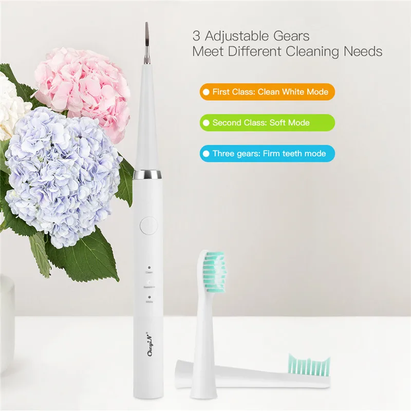 

High Frequency Vibration Deep Cleaning Tooth Brush Teeth Stains Tartar Remover Teeth Whitening with Grinder Heads Mouth Mirror