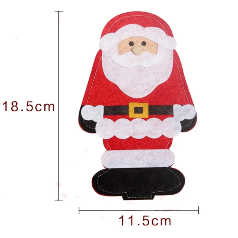1pcs Christmas Stocking Bags Dining Table Knife Fork Holder Santa Claus Decoration Party Supplies | Дом и сад