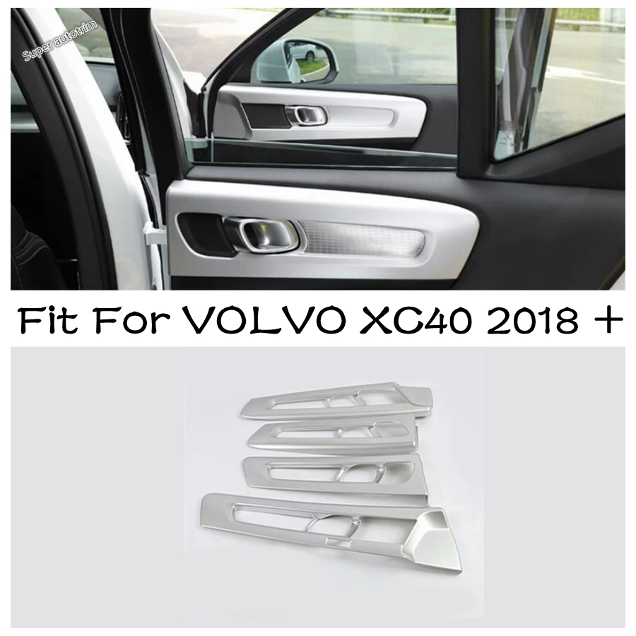 

Inner Door Handle Cover Bezel Garnish Trim Inside Frame Bowl Catch Fit For VOLVO XC40 2018 - 2021 ABS Accessories Interior