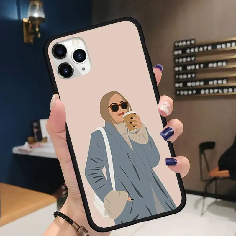 

Fashion manga female art Phone Case for iPhone 11 12 pro XS MAX 8 7 6 6S Plus X 5S SE 2020 XR Soft silicone Funda shell capa