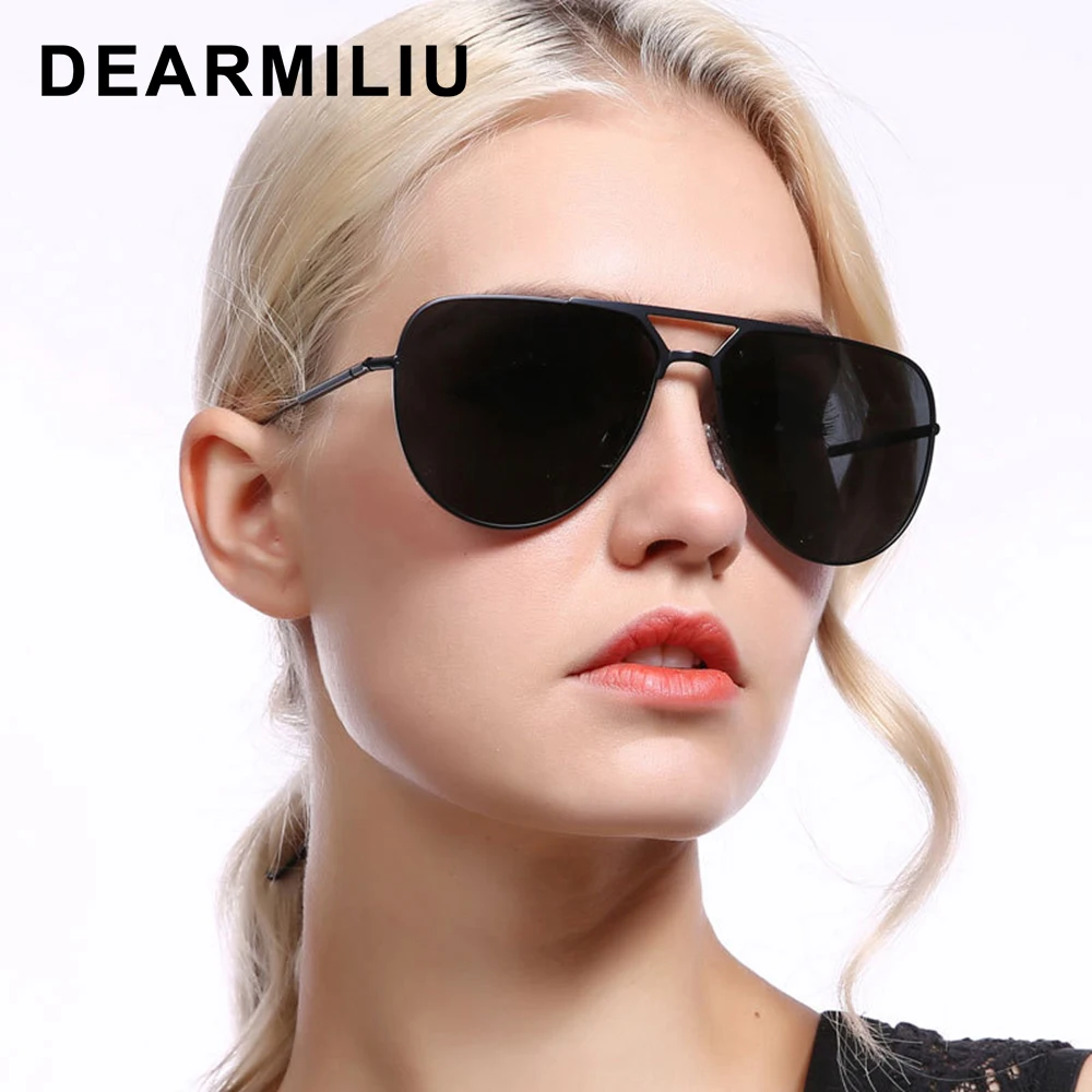 

DEARMILIU Design Unisex Retro Men's Polarized Sunglasses Driving Alloy Frame Oval Mirror Sun Glasses UV400 Gafas De Sol For Men
