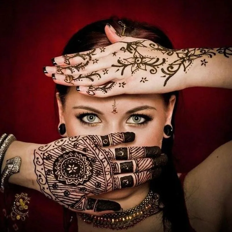 

Henna Cones Indian Henna Tattoo Paste Black Henna Cones Tattoo Mehndi Cream Art Sticker Paint Body For Temporary Art Body N3S6