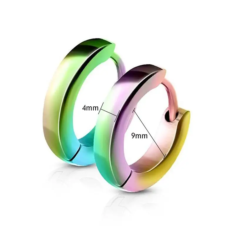 Серебряная Сережка и золотого цвета в стиле панк рок из нержавеющей стали